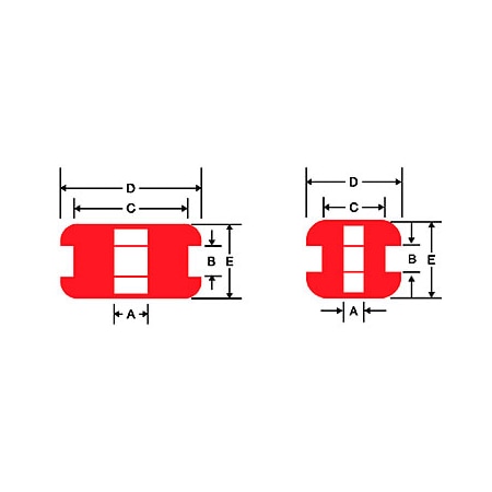 MID ATLANTIC RUBBER Rubber Grommet - 3/4" x 3/16" x 1 1/16" x 1 3/8" x 1/2", PK 1000 OMAR-2767-1000PK